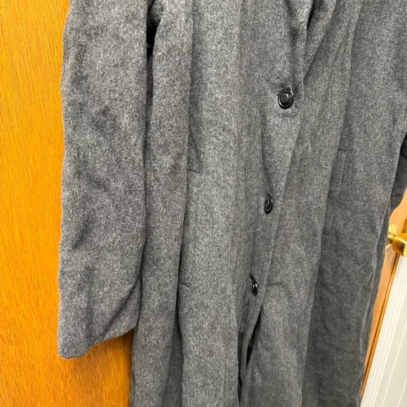 Pendleton Vtg Vintage Wool Long Coat Trench Grey Gray 18 READ - Picture 5 of 13